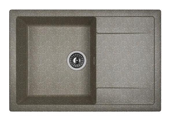 Мойка кухонная из литьевого мрамора Dr. Gans ТЕХНО 760 25.030.D0760.407 76*51 см. черный