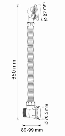 Сифон для ванны WasserKRAFT  A054   Сифон для ванны WasserKRAFT  A054