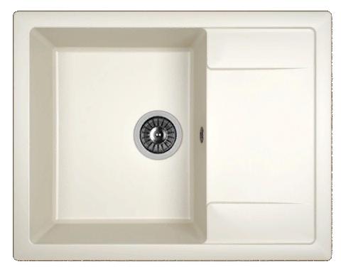 Мойка кухонная из литьевого мрамора Dr. Gans ТЕХНО 650 25.030.C0650.401 65*51 см. белый