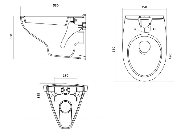 Унитаз навесной Santek БОРЕАЛЬ 1.WH30.1.977  