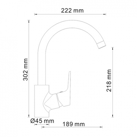 Смеситель WasserKRAFT DINKEL 4507 для кухонной мойки 