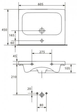 Раковина Cersanit COLOUR S-UM-COL60/1-w 60 