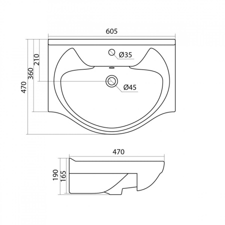Раковина Santek БАЙКАЛ 1.WH10.9.652  