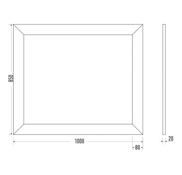 Зеркало Mirsant ВЕРСАЛЬ  105 см. 
