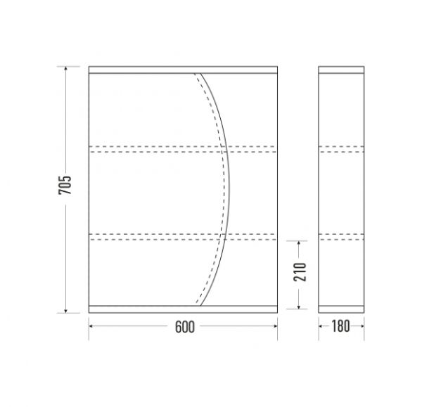 Зеркало Mirsant ФАРИДА  60 см. 
