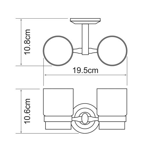 Стакан навесной WasserKRAFT RHEIN K-6228D  