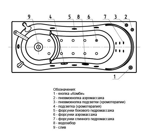 Ванна акриловая Aquatek АФРОДИТА  170x70 см. 