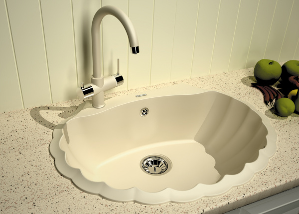 Мойка кухонная керамогранитная Florentina ГРЕБЕШОК 20.345.E0695.105 69,5*52,5 см. коричневый