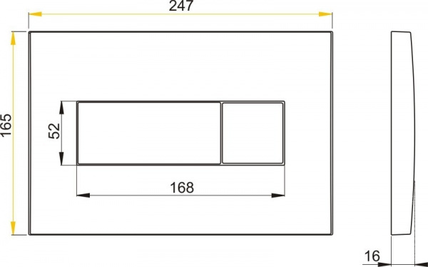 Клавиша для инсталляции Alcaplast  M378  