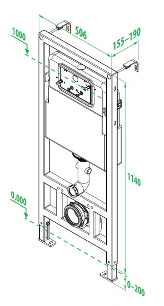Инсталляция для навесного унитаза IDDIS  NEO0000I32  