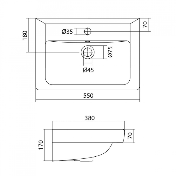 Раковина Santek ТИГОДА 1.WH30.2.127  