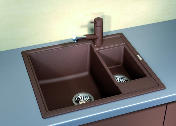 Мойка кухонная керамогранитная Florentina ЛИПСИ 580K 20.210.D0580.306 58*51 см. капучино